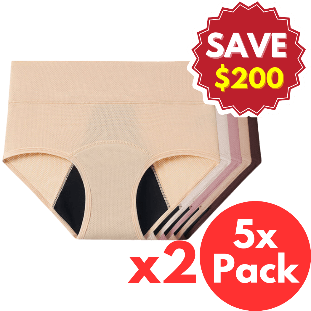 (Buy 1 Get 1 FREE! - TWO 5 Pack) Comfort Plus Leakproof Underwear